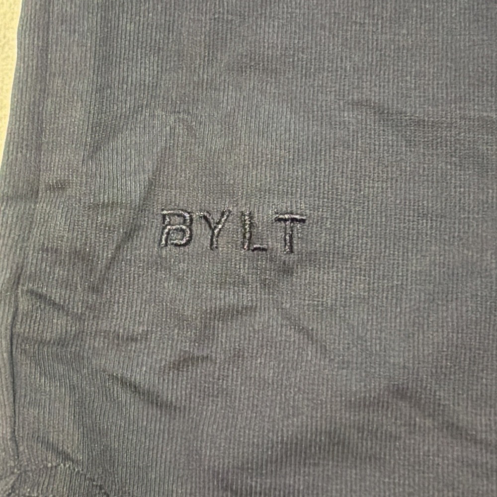 Bylt Lux Button Up Shirt Mens M Premium Basics Short Sleeve Blue Stretch - Picture 2 of 5
